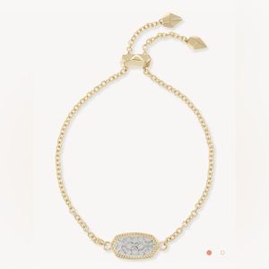 Kendra Scott Elaina Adjustable Chain Bracelet in Silver light Gold Filigree Mix